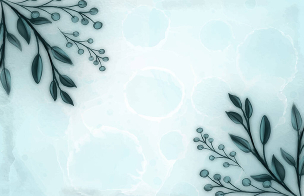 Aquarell nahtloser Rand - Illustration mit grünen Blättern und Zweigen, für Hochzeitspapier, Grüße, Tapeten, Mode, Hintergründe, Texturen - Vektor, Bild