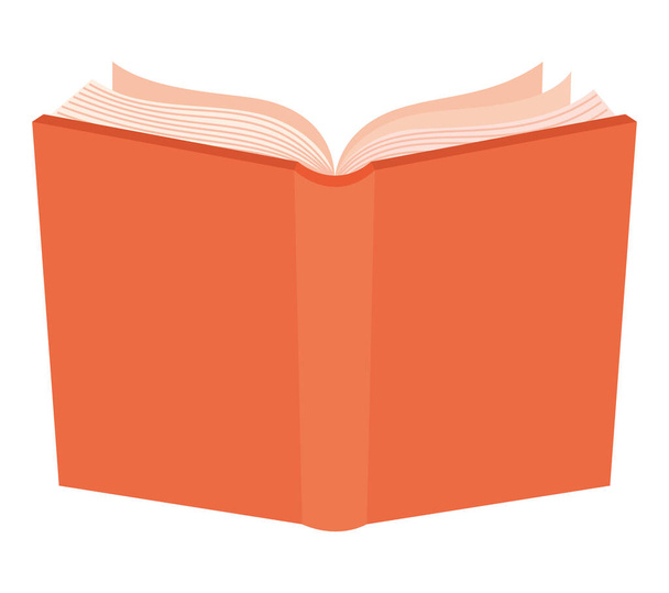 disegno del libro arancione su bianco - Vettoriali, immagini