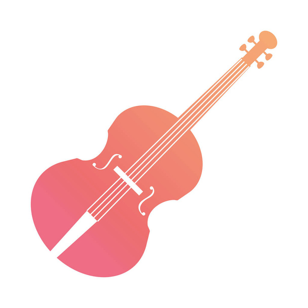 violin instrument musical icon flat - Vector, Image
