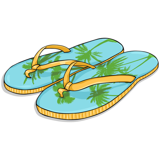 Zapatillas de playa
 - Vector, Imagen