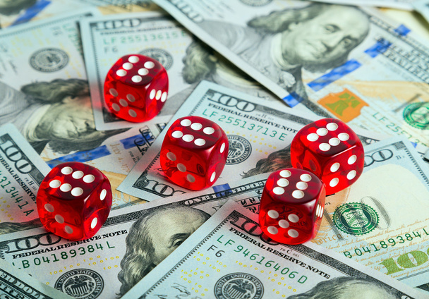 Dices Casino background dollar - Photo, Image