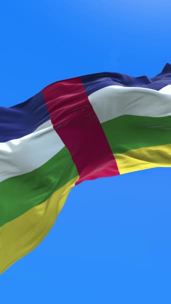 Centraal-Afrikaanse Republiek vlag - 3D realistische zwaaiende vlag achtergrond - Video