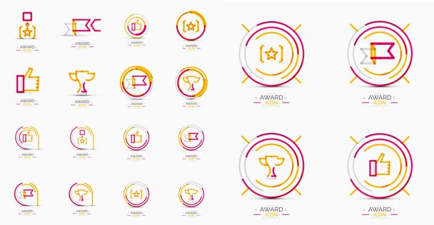 Набор значков премии, коллекция логотипов
 - Вектор,изображение