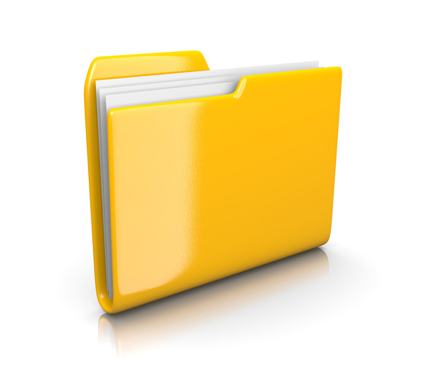 Yellow Document Folder - Фото, изображение