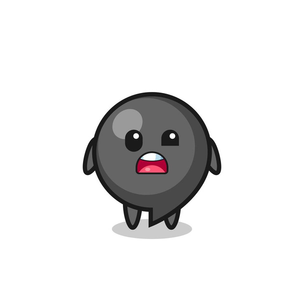 the shocked face of the cute comma symbol mascot , cute design - Vektor, Bild