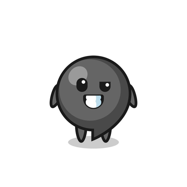 cute comma symbol mascot with an optimistic face , cute design - ベクター画像