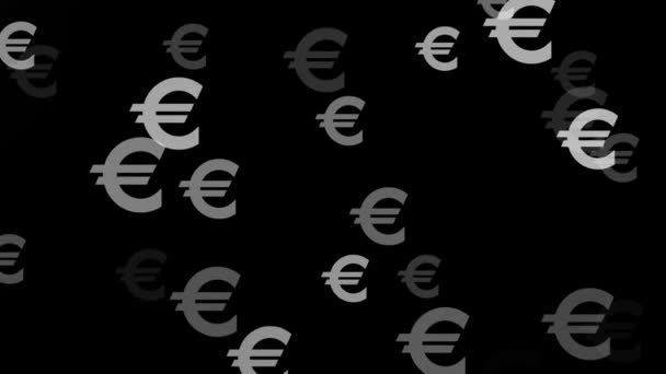 Euro mark ikon Részecske pénz figura mozgás grafika - Felvétel, videó