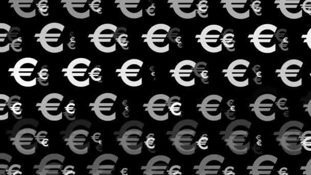 Icono de la marca Euro Partículas Dinero figura gráficos en movimiento - Imágenes, Vídeo