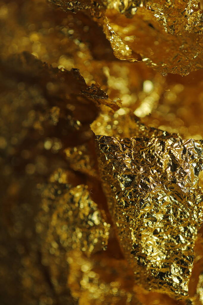 Χρυσό μέταλλο υφή μακρο πυροβολισμό - Φωτογραφία, εικόνα