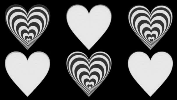 Плоская графика плоской формы сердца - Кадры, видео