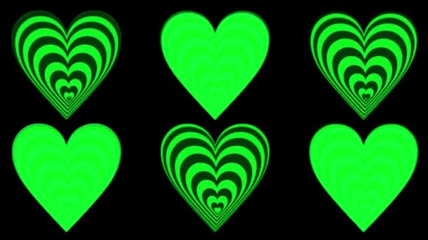 Corazón plano forma plano animación gráficos en movimiento - Imágenes, Vídeo