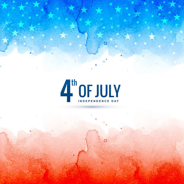 Boldog függetlenség napja Amerika akvarell háttér - Vektor, kép