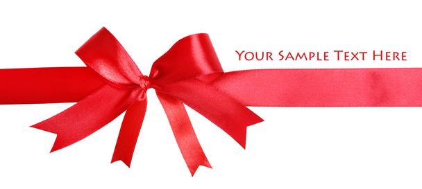 Red ribbon with bow - Foto, imagen