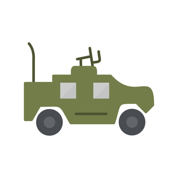 διάνυσμα εικονιδίου στρατιωτικού οχήματος. λεπτή γραμμή. απομονωμένη απεικόνιση συμβόλων περιγράμματος  - Διάνυσμα, εικόνα