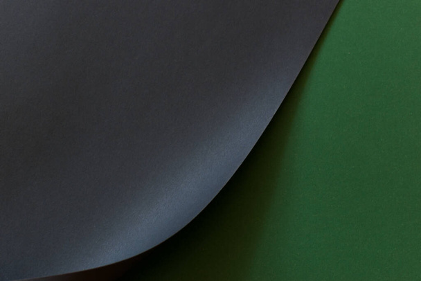 Fundo de papel dobrado verde e preto - Foto, Imagem