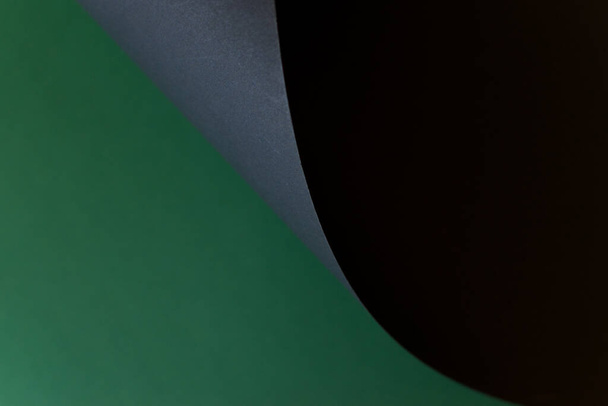 sfondo di carta piegato nero e verde, spazio di copia - Foto, immagini