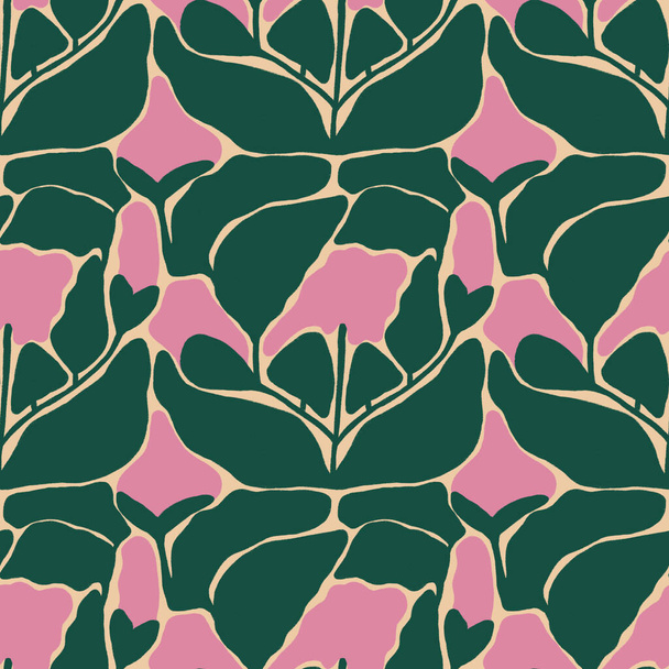 Floral pattern. Illustration with little flowers. Print with flowers and leaves for textiles, printing, clothing, packaging, decor and wallpaper. - Foto, immagini