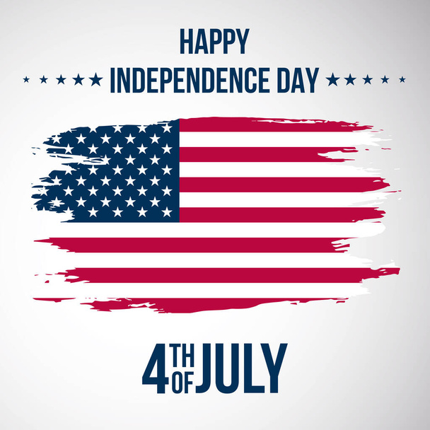 Šťastný den nezávislosti. Čtvrtého července. vlajka USA. - Vektor, obrázek
