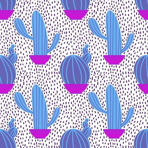 Patrón de cactus sin costura de verano para telas y textiles y embalaje y regalos y tarjetas y ropa de cama y niños y papel de regalo. Foto de alta calidad - Foto, Imagen