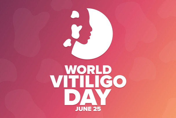 World Vitiligo Day. June 25. Holiday concept. Template for background, banner, card, poster with text inscription. Vector EPS10 illustration - Vector, Image