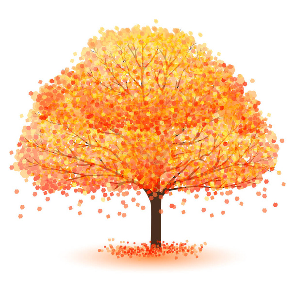 Autumn leaves maple tree icon - Vector, Image