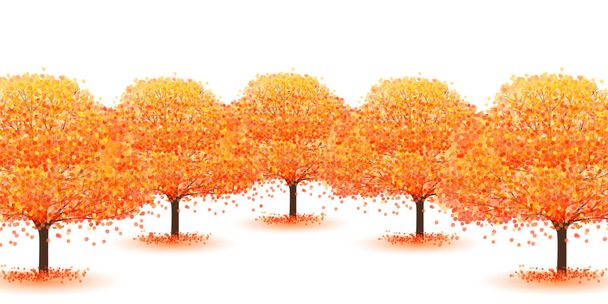 Autumn leaves maple landscape background - Vecteur, image