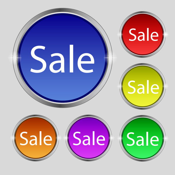 Sale tag. Icon for special offer. Set of colored buttons. Vector - Vector, Image