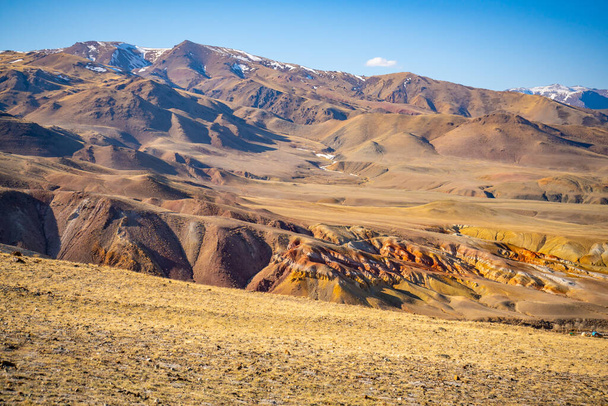 Kyzyl-Chin valley or Mars valley with mountain background in Altai, Siberia, Russia. High quality photo - Foto, immagini