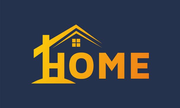 Letter Home Design, real estate design template,custom professional logo design - Вектор,изображение