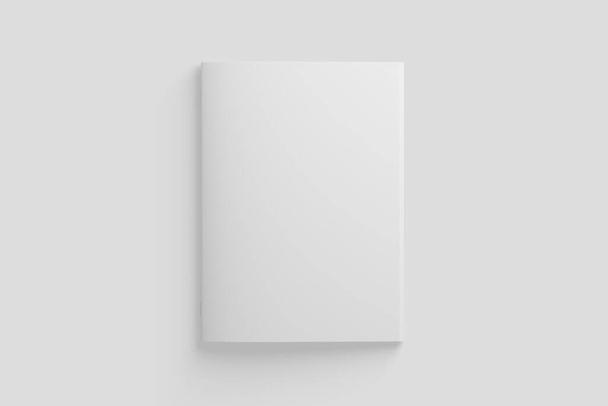 A4 A5 Magazine Brochure 3D Rendering White Blank Mockup For Presentation - Foto, Imagen