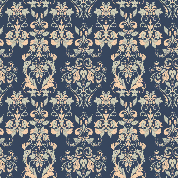 vintage floral seamless patten. Classic Baroque wallpaper. seamless vector background - Vecteur, image