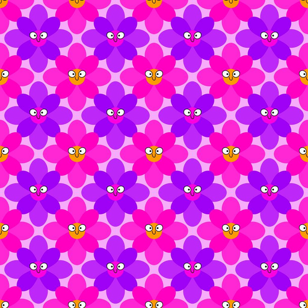 Simple cartoon seamless flower pattern for fabrics and textiles and packaging and wrapping paper and kids. High quality photo - Fotó, kép