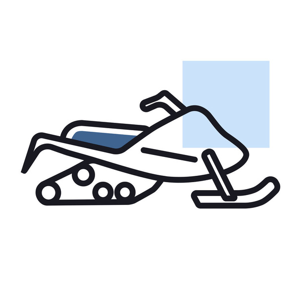 Snowmobile διάνυσμα απομονωμένο εικονίδιο. Σύμβολο γραφήματος για το σχεδιασμό ιστοσελίδων και εφαρμογών για ταξίδια και τουρισμό, λογότυπο, εφαρμογή, UI - Διάνυσμα, εικόνα