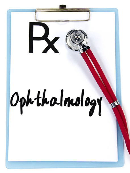 ophthalmology word write on prescription - Photo, Image