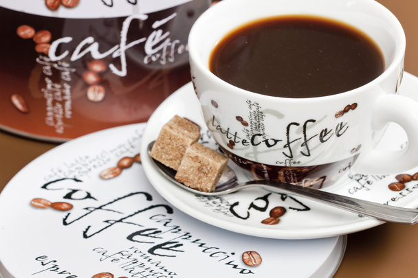 Tasse de café avec sucre - Photo, image