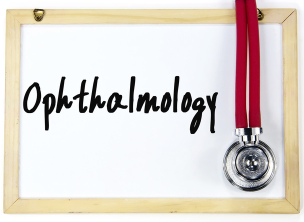 ophthalmology word write on  blackboard - Photo, Image