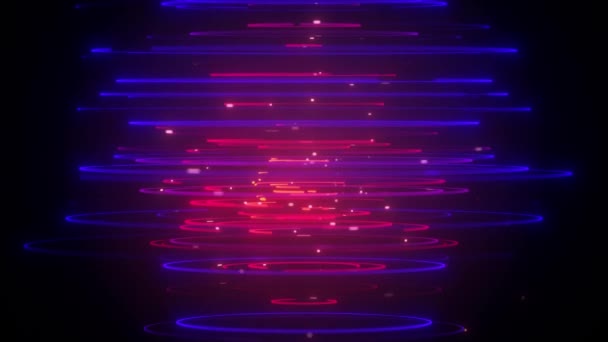 Líneas de cilindro abstractas Flujo Fondo Loop / 4k animación de un fondo de pantalla abstracto tecnología de fondo de cilindro con patrones de carrera de partículas de velocidad y profundidad de bucle sin costura de campo - Imágenes, Vídeo