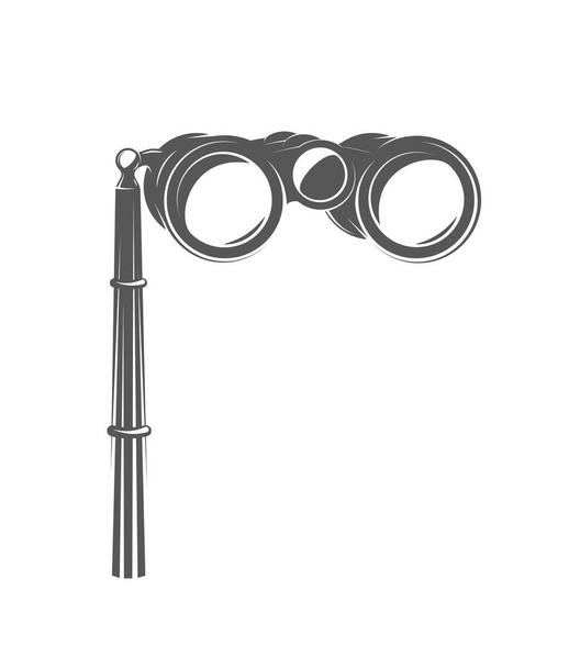 Klasyczne okulary operowe odizolowane na białym tle. Ilustracja wektora - Wektor, obraz