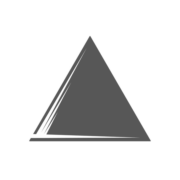 Vintage Dreieck Silhouette isoliert auf weißem Hintergrund. Vektorillustration - Vektor, Bild