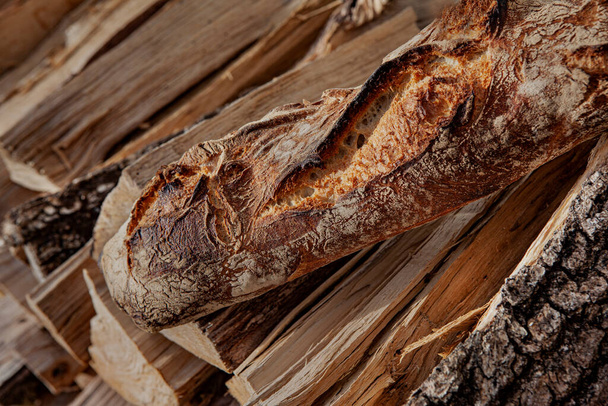 Rustic French bread in a farm - 写真・画像