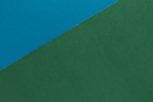 Fondo de textura de papel bicolor en azul y verde. - Foto, Imagen