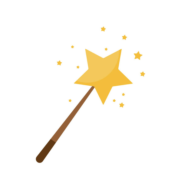 Magic wand icon isolated on white background. Vector illustration for design - Vector, Imagen