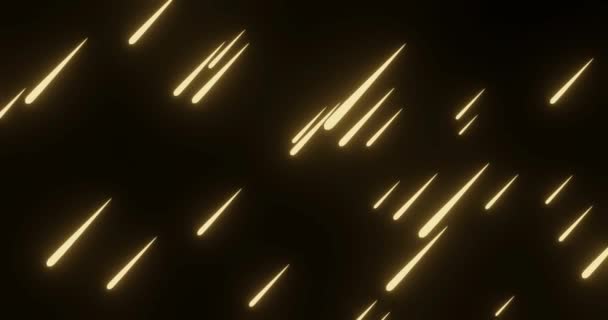 Tecnología de lluvia de meteoritos dorados. renderizado 3d. - Imágenes, Vídeo