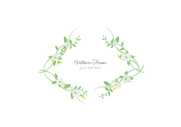 春のバラリスパンの花のフレームベクトルep04 - ベクター画像