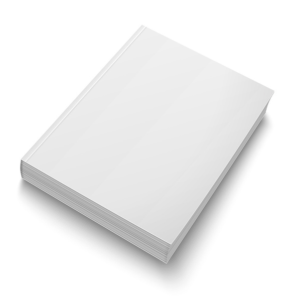 Blank softcover book template on white. - Vector, Image