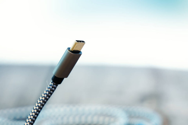 An image of a usb type c cable plug universal standard - Fotó, kép