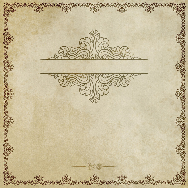 Old grunge paper with decorative border. - Photo, image