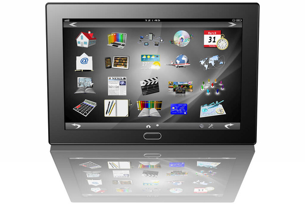 Programmi software per applicazioni tablet. Compressa isolata su sfondo bianco - Foto, immagini