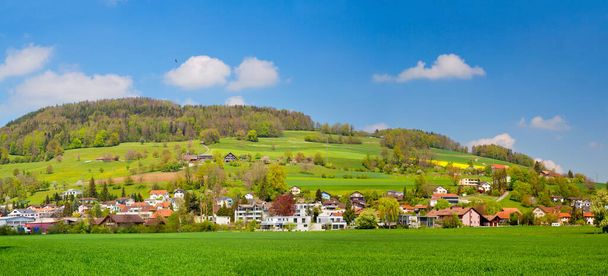 Чудовий краєвид на село Рейнах у кантоні Ааргау (Швейцарія). - Фото, зображення