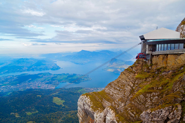 Op de top van de Pilatus, Luzern, Zwitserse Alpen, Zwitserland - Foto, afbeelding